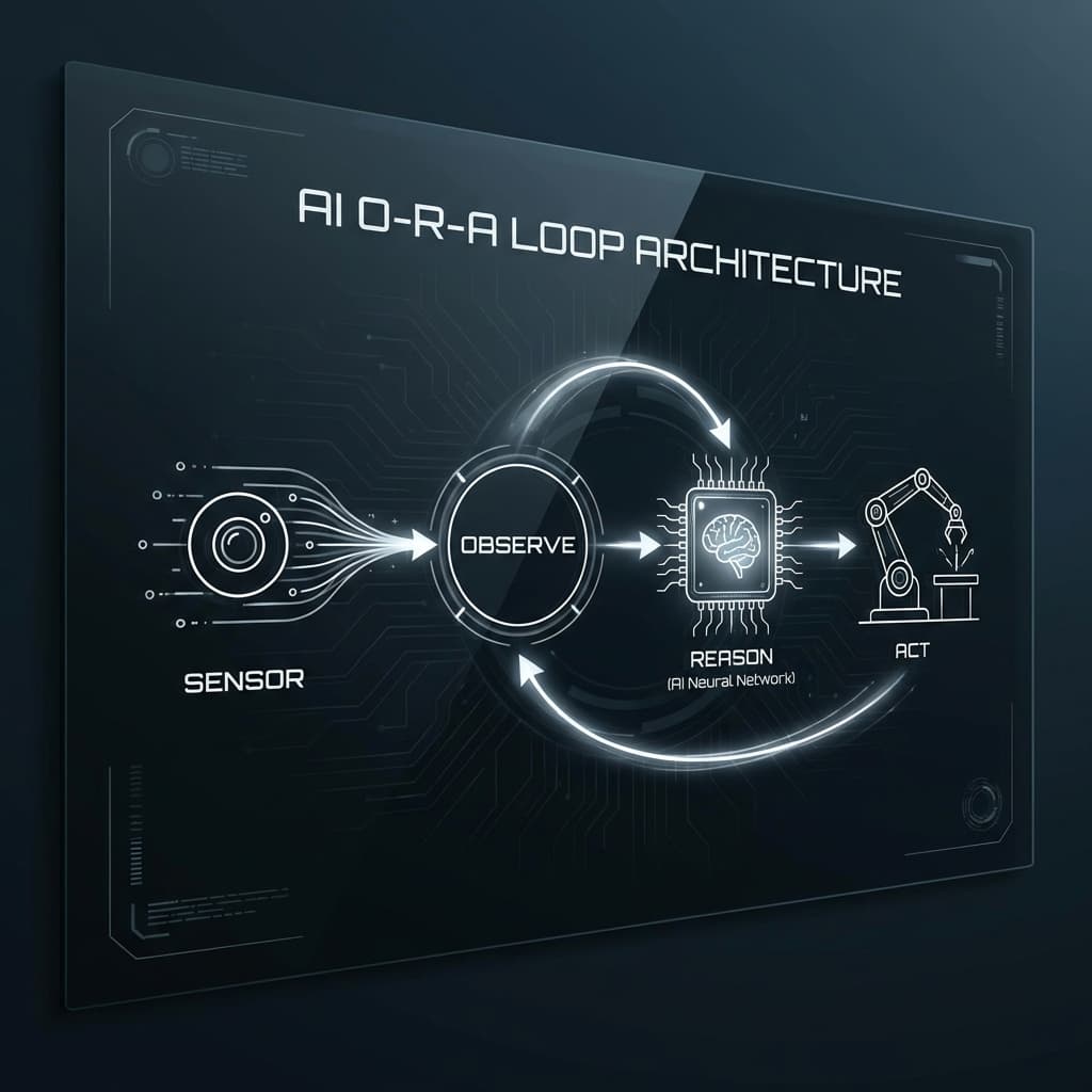 AI Agent Observe-Reason-Act Loop Diagram